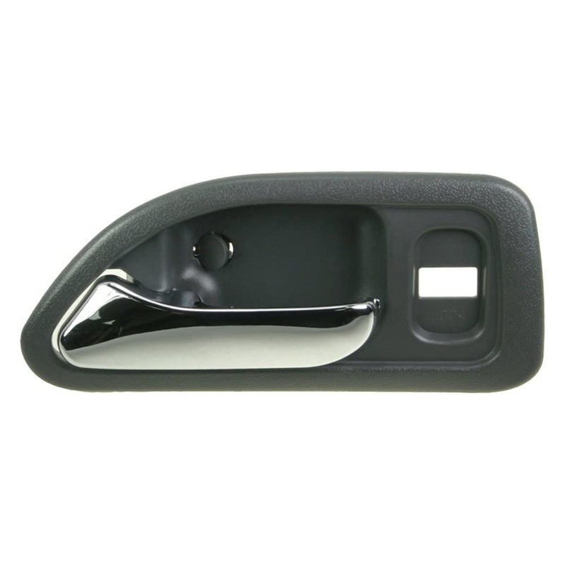 TRQ Front Left Interior Door Handle Chrome & Black Drivers Side Compatible with 1994-1997 Honda Accord - Image 1